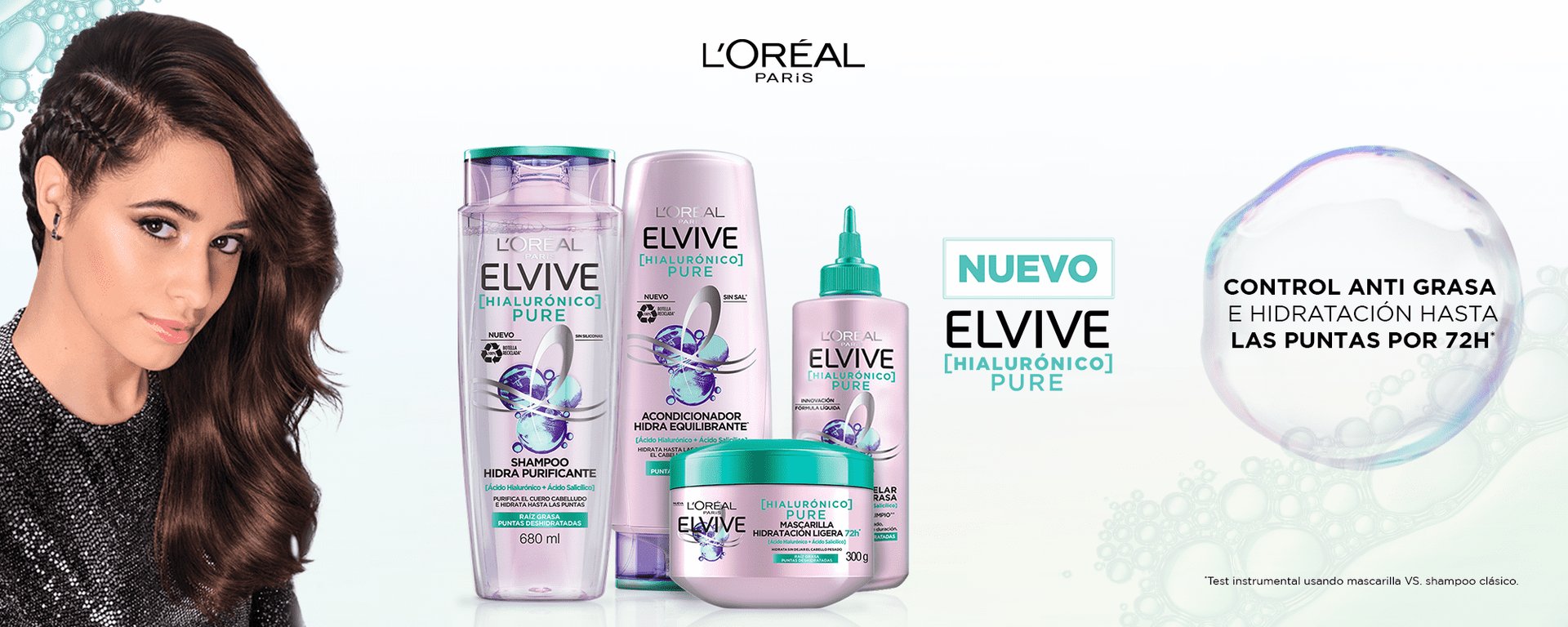Nueva línea Elvive Hialurónico Pure | L'Oréal Paris Uruguay