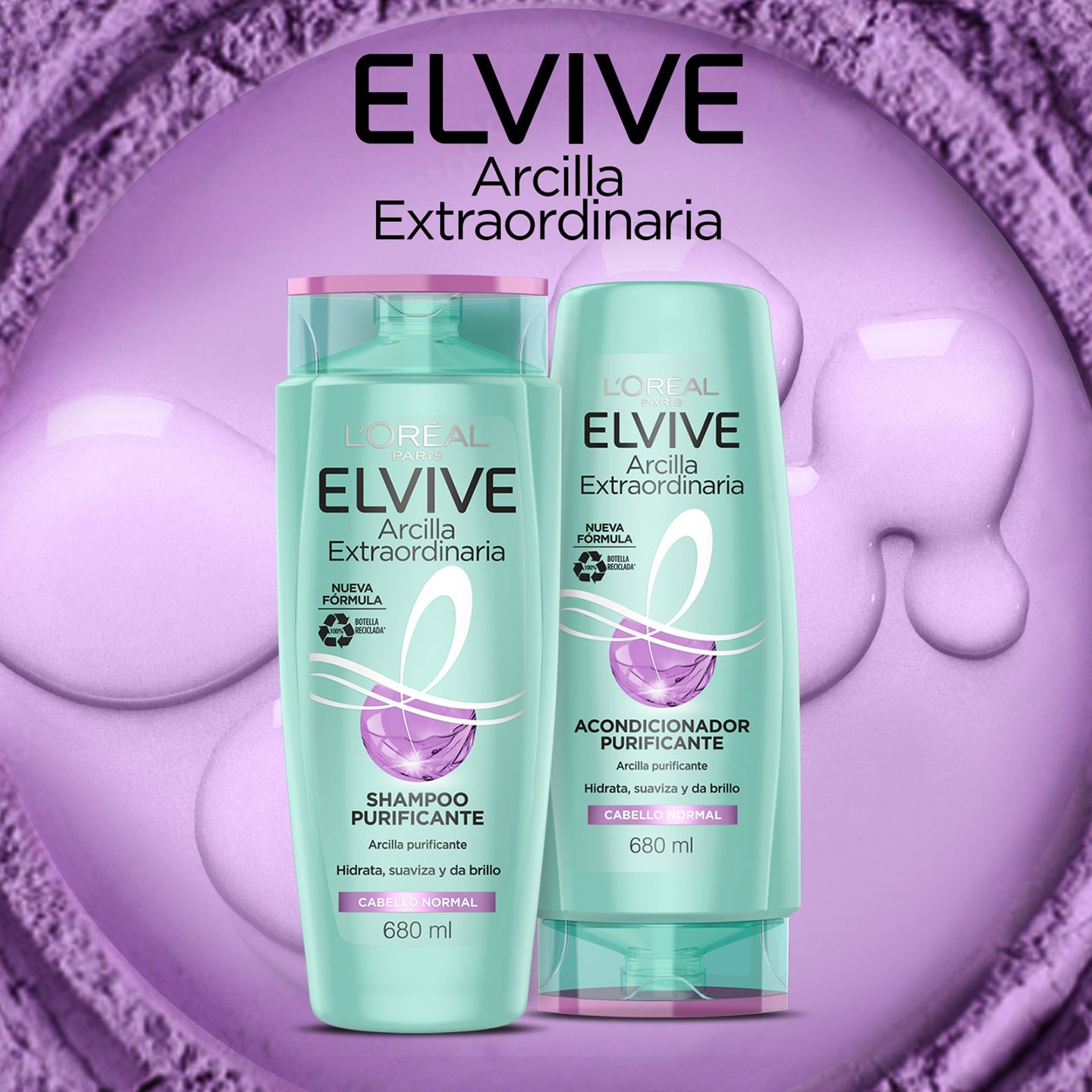 Shampoo Elvive Arcilla Purificante 370 ml L'Oréal Paris