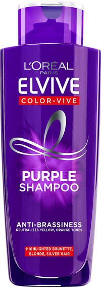 Foto del frente del envase del shampoo Elvive Violeta Cuidado del cabello Oap con texto