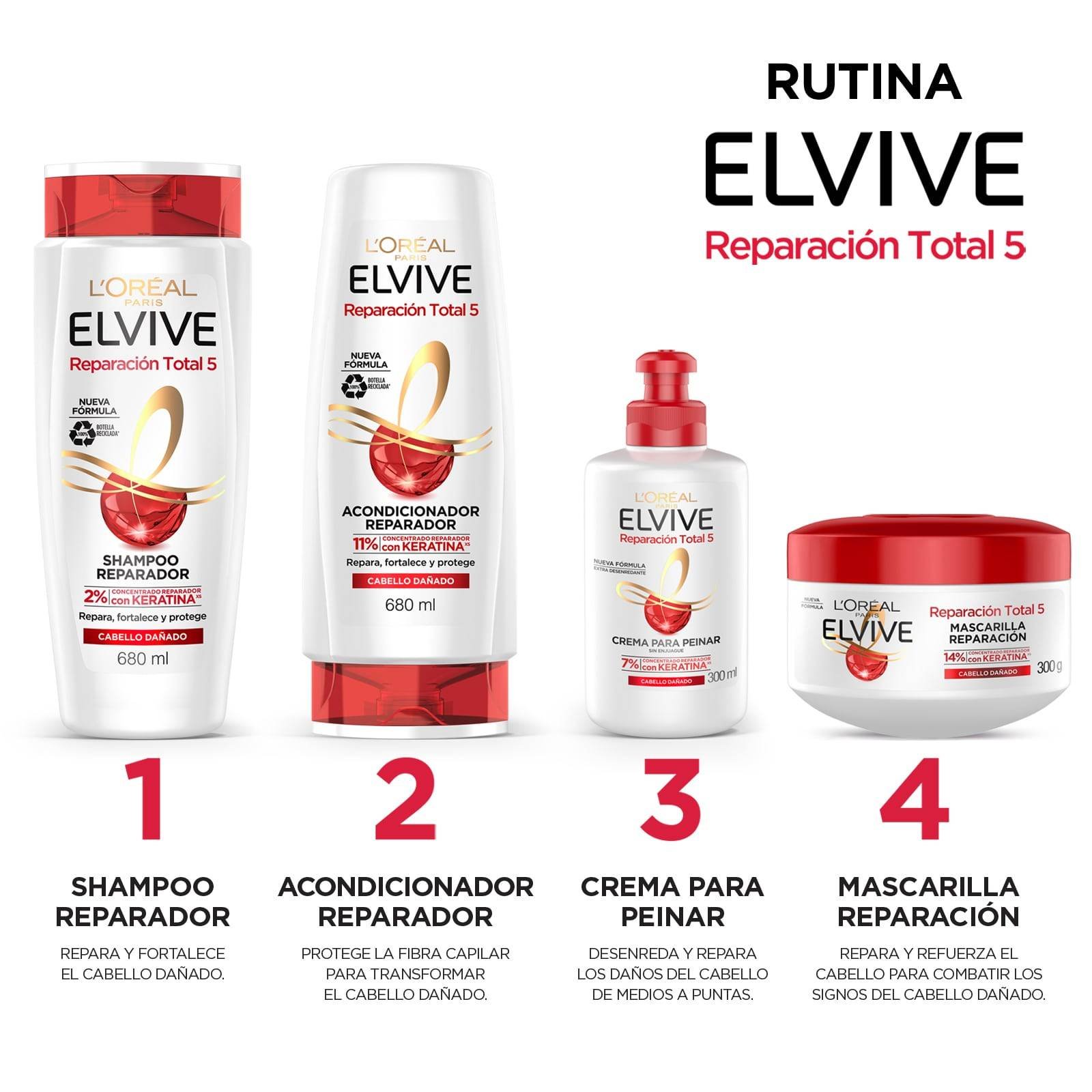Shampoo reparador para cabello Elvive L'Oréal Paris