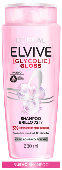 Shampoo Elvive Glycolic Gloss para brillo