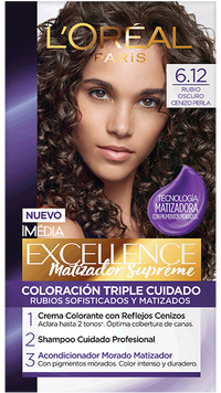 EXCELLENCE TINTE RUBIO OSCURO CENIZO PERLA PACK