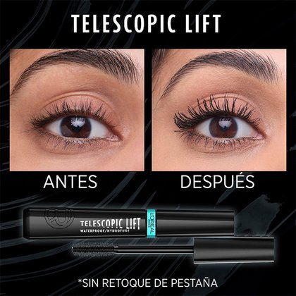 Loreal Paris Telescopic Lift Mascara A Prueba De Agua Pestanas Antes Y Despues