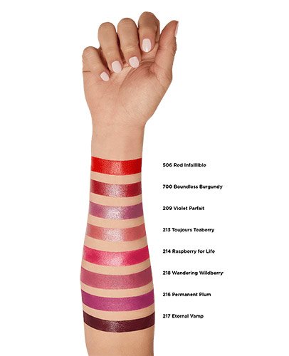 Muestra en brazo del labial Infallible 24h 214 Purple