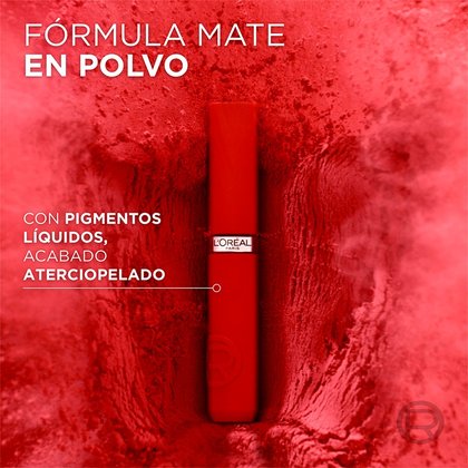 LOREAL PARIS LE MATTE RESISTANCE LABIAL LIQUIDO FORMULA EN POLVO