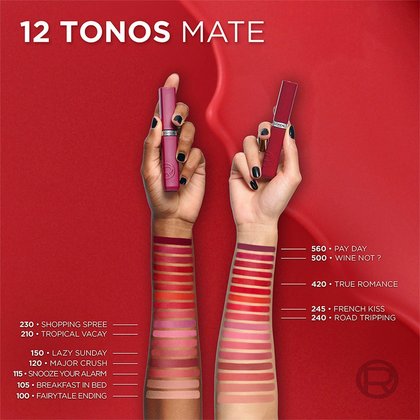 LOREAL PARIS LE MATTE RESISTANCE LABIAL LIQUIDO TONOS DISPONIBLES