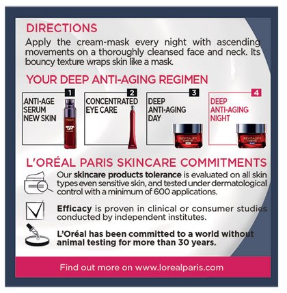 Cuidado facial Foto del envase izquierdo de la crema nocturna Revitalift Laser X3